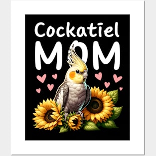 Cockatiel Mom Sunflowers Cockatiel Parrot Bird Lover Women Posters and Art